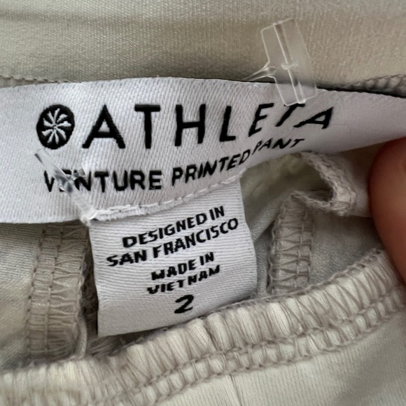 ATHLETA Venture Printed Pant, Viper Grey SIZE 2 Lightweight Workout Exercise - Picture 5 of 9